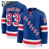 New York Rangers Hockeydrakt Fanatics Premium Mika Zibanejad 2024-25 Blå Hjemme - Barn